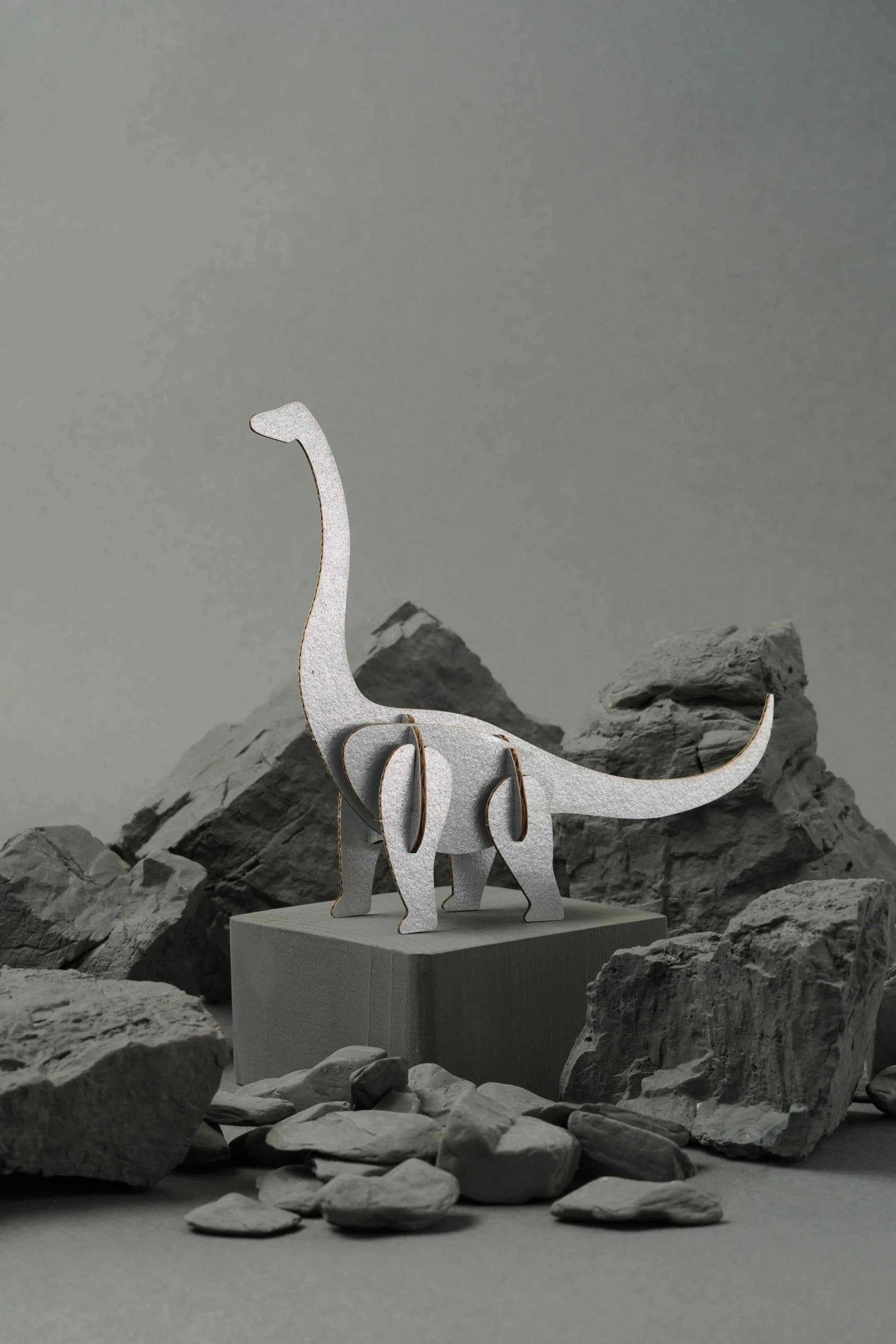 Brachiosaurus - Kit en carton Assembli Hammered Silver